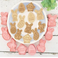 diy cartoon biscuit mould easter cookie cutters rabbit molds abs plastic baking mould cookie tools cake decorating tools