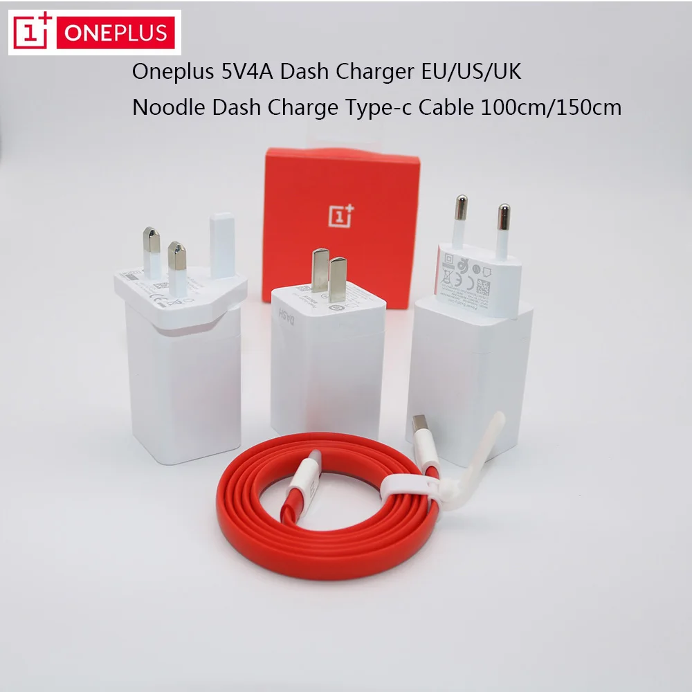 Оригинальное зарядное устройство EU Oneplus 6 T 5 В 4 а быстрая зарядка 1 м кабель USB typec