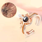 Женское кольцо UMKA, проецирующее кольцо из розового золота и серебра на 100 языках, воспоминания о романтической любви, обручальное кольцо
