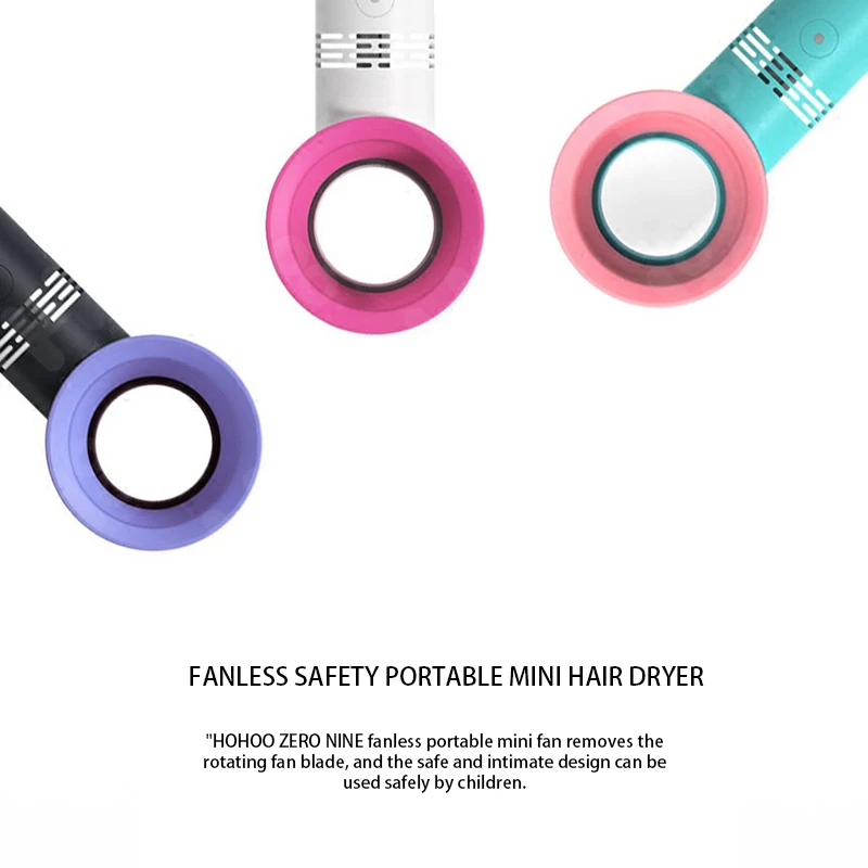 AirGTC Вентилятор Ручной Usb перезаряжаемый портативный мини-кулер без листьев