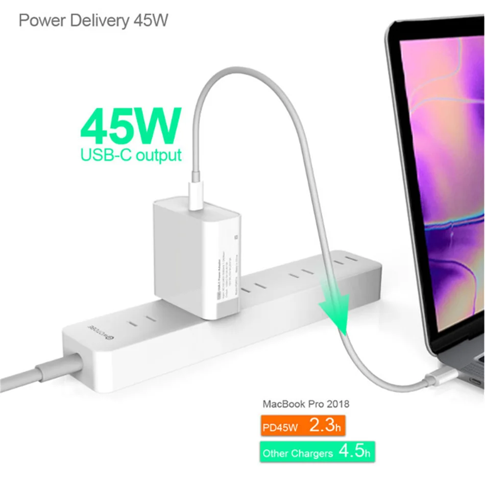 Устройство зарядное TQUQ 1 порт 45 Вт PD45W 30 20 Вт|Зарядные устройства для телефонов| |