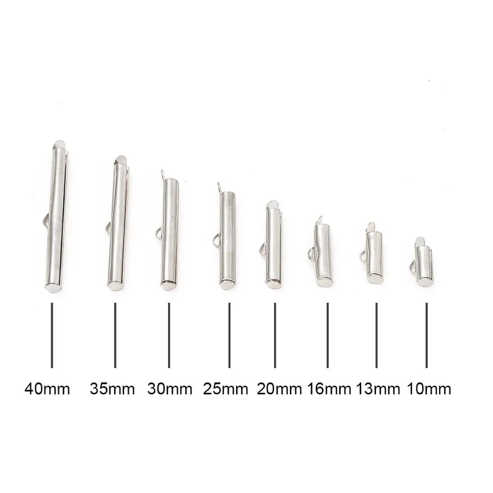 Обжимные концевые бусины 10-40 мм застежка-слайдер для бусин застежки Концевики