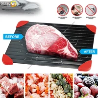 fast defrosting tray thaw frozen food meat fruit quick aluminum alloy steel plate board defrost kitchen gadget tool