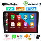 Автомагнитола LeeKooLuu, мультимедийный проигрыватель на Android 10,0, 8 ядер, IPS, GPS, Bluetooth, DSP, Carplay, 4G, 9 дюймов, типоразмер 2 Din