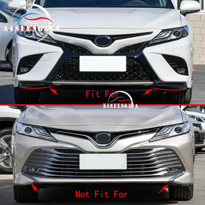 Для Toyota Camry SE XSE 18 19 2 * ABS покрытие Передние Губы передний бампер декоративная