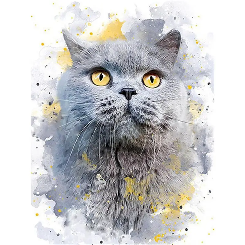 

GATYZTORY Paint By Numbers For Adults Kids Cats Picture Drawing Home Decor Animal Coloring On Canvas Artwork