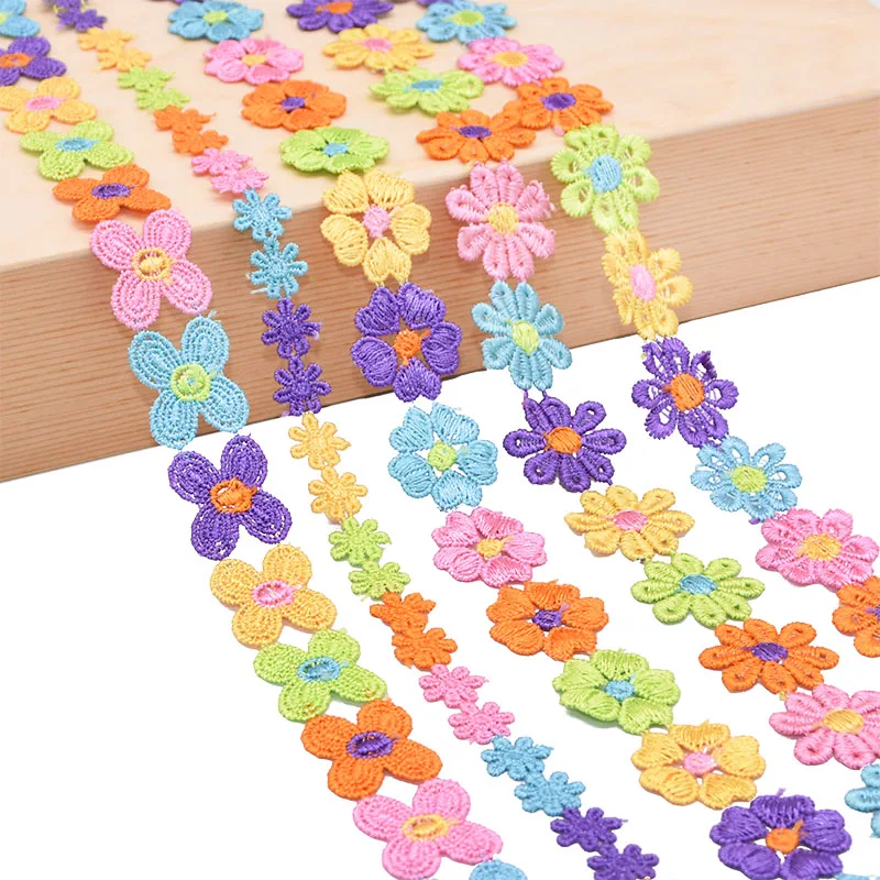 3 ярда яркие цветочные кружевные украшения маргаритки|Кружево| |