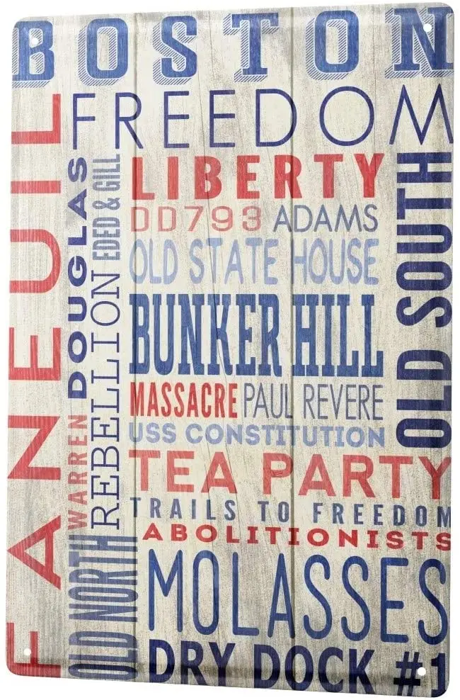 

Tin Sign Metal Plate Decorative Sign Home Decor Plaques City Boston