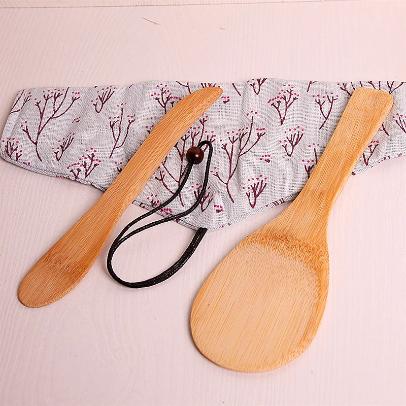 Набор для приготовления суши из натурального бамбука "Premium Bamboo Rolling Making Kit DIY Tools" с лопаткой, деревянной ложкой, палочками и занавеской.