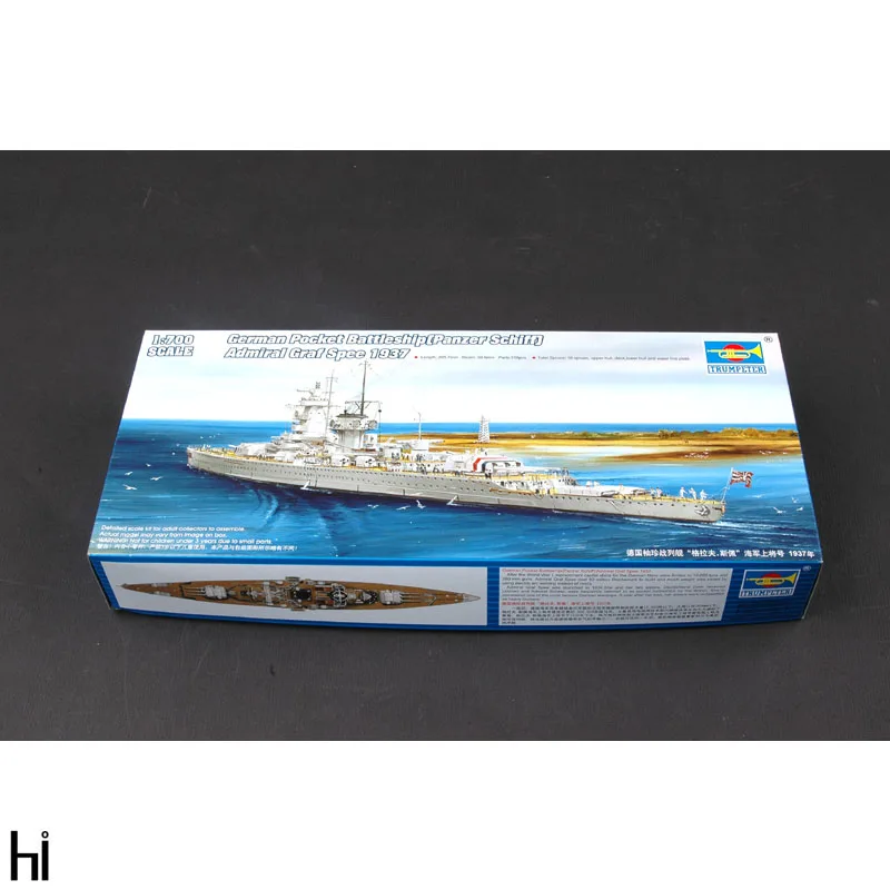 Trumpeter масштаб 05773 1/700 GMN Карманный боевой корабль Адмирал граф спеи 1937 игрушка