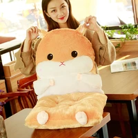 creative plush hamster one piece cushion cartoon office seat blanket on the new listing bed blankets for beds 100 nylon