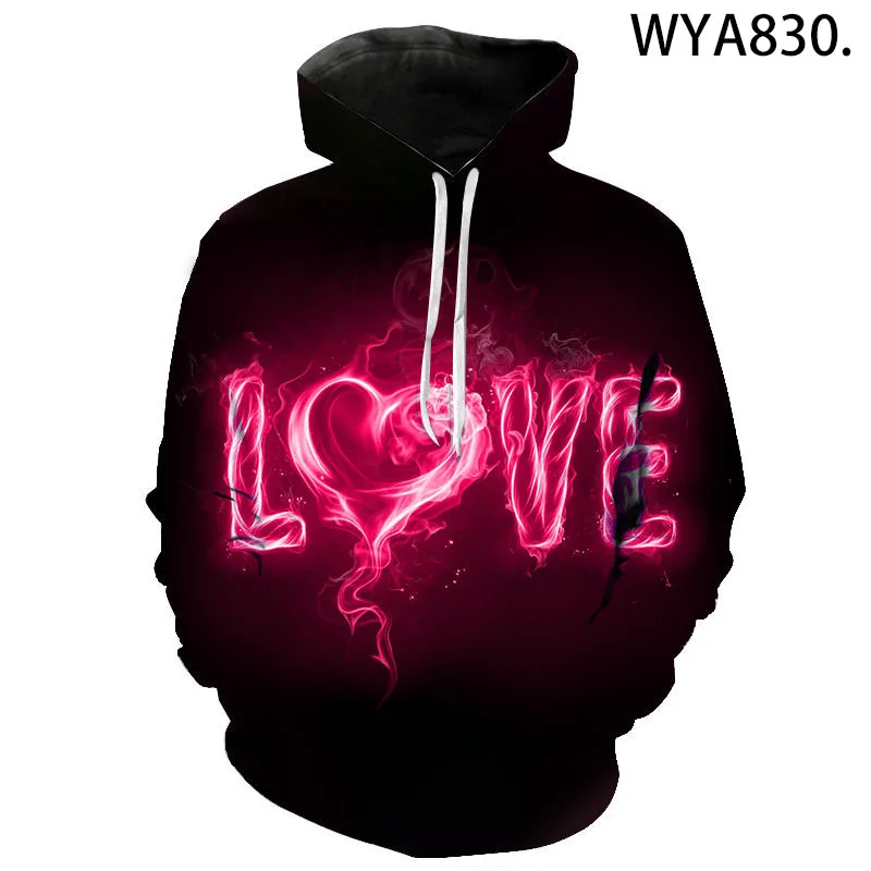 

New LOVE 3D Printed Hoodies Men Women Children Fashion Pullover Long Sleeve Boy Girl Kids Sweatshirts Streetwear Clothes Jacket