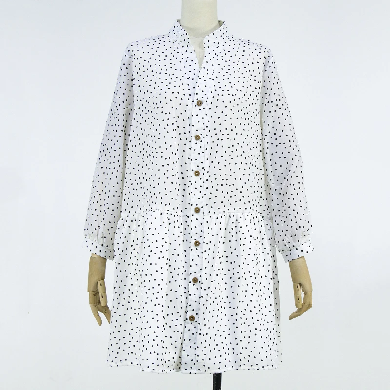 Накидка на бикини повседневное короткое пляжное платье с Маленькая в горошек