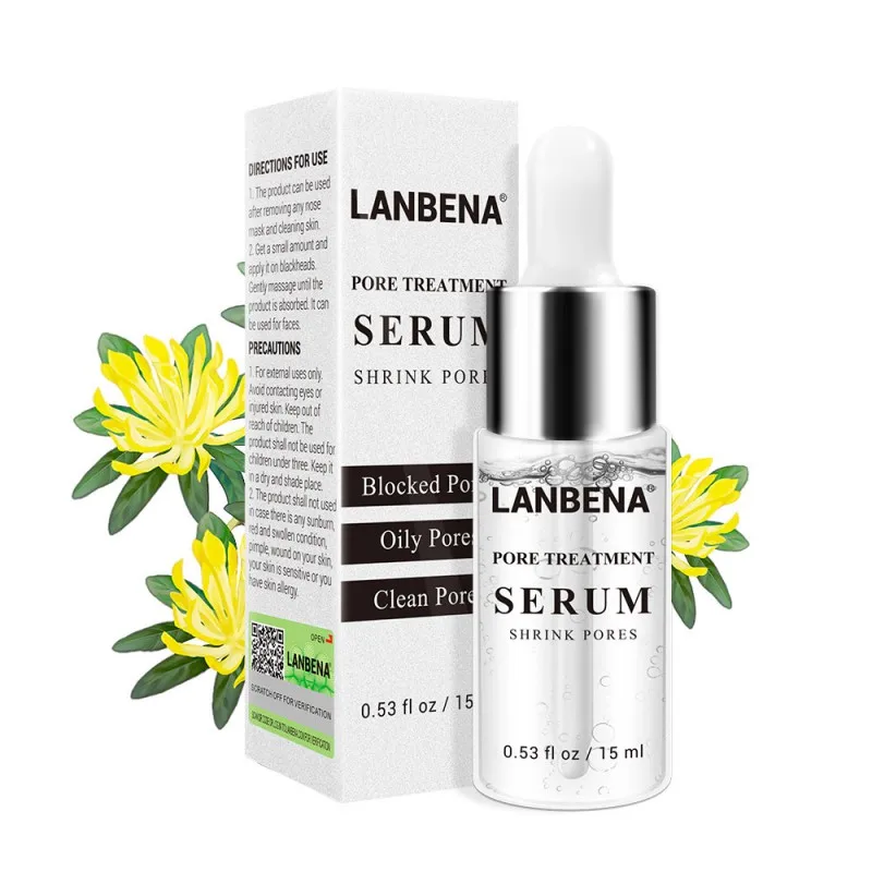 

15ml Hyaluronic Acid Vitamin C Face Serum Pore Shrink Serum Blackhead Remover Acne Spots Face Essence Treatment Skin Care