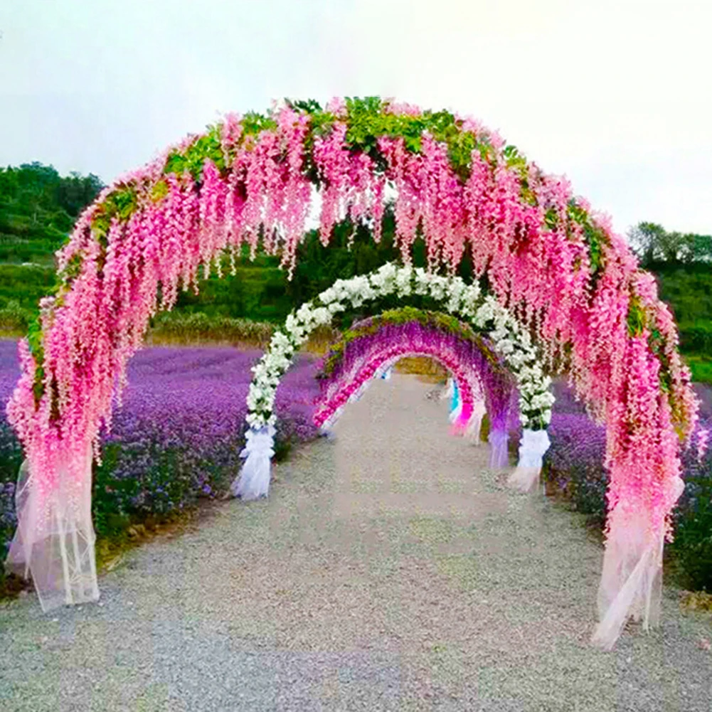 1 шт для свадьбы Искусственные цветы искусственная Глициния Haning Цветок Настенный