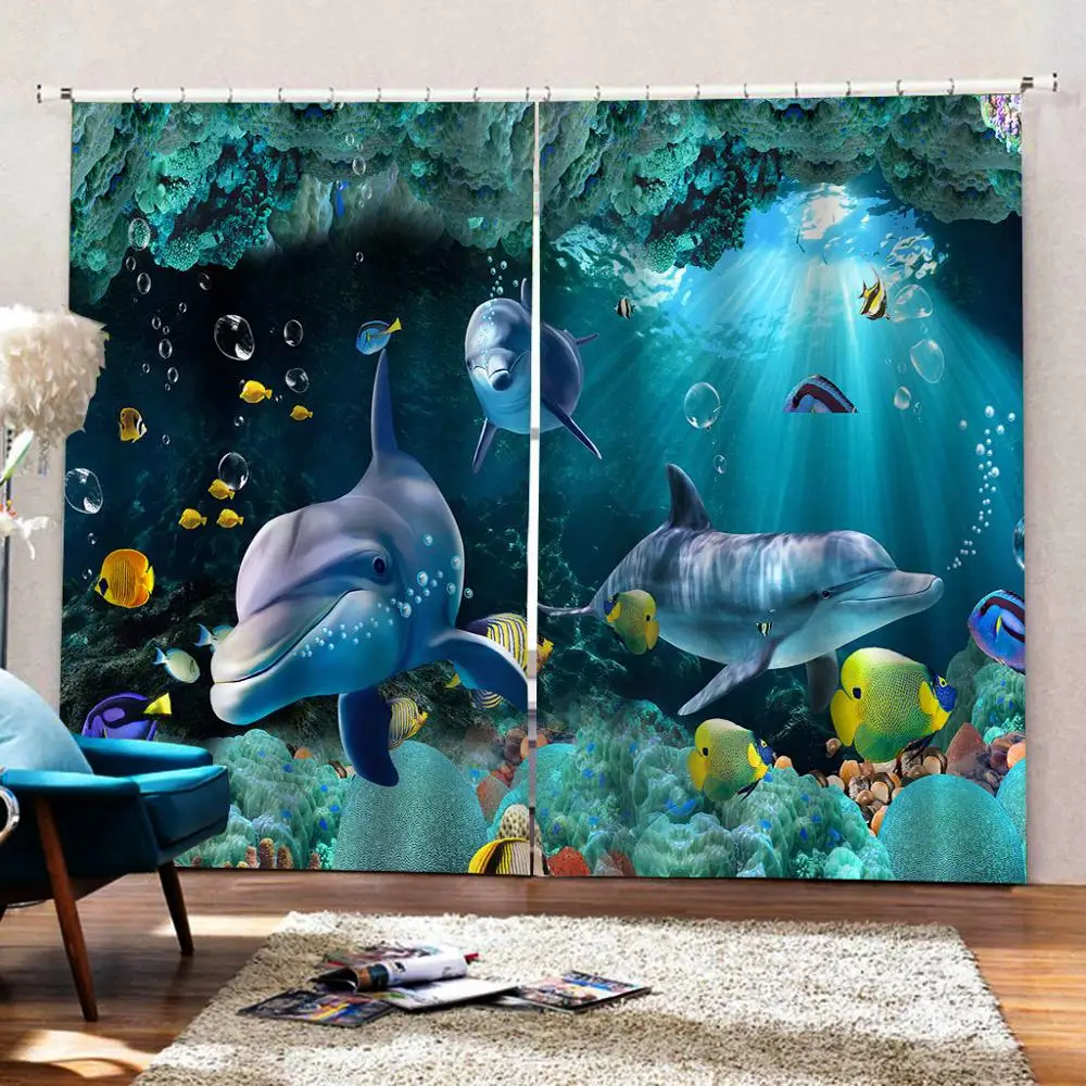 Светонепроницаемые занавески 3D Оконные Занавески для гостиной спальни Cortinas