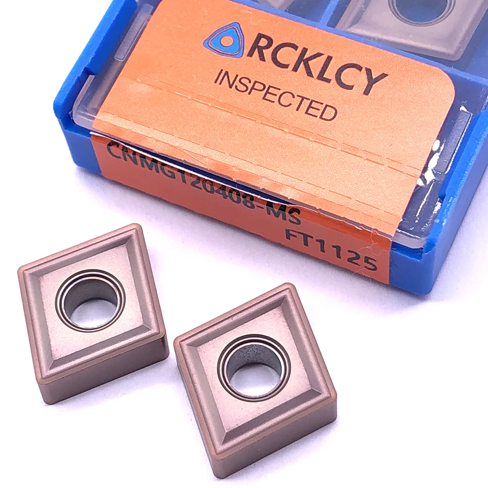 

10pcs RCKLCY Tungsten CNMG120408 MS FT1125 Carbide Inserts Hard Alloy Lathe Turning Tool Cutter For Stainless Steel
