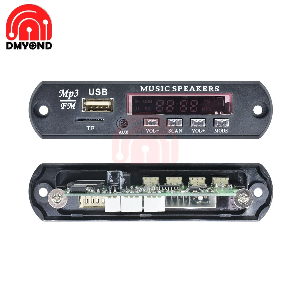 DC 5V 12V светодиодный Car FM Bluetooth MP3 Plaer звуковая карта декодер плата модуль для