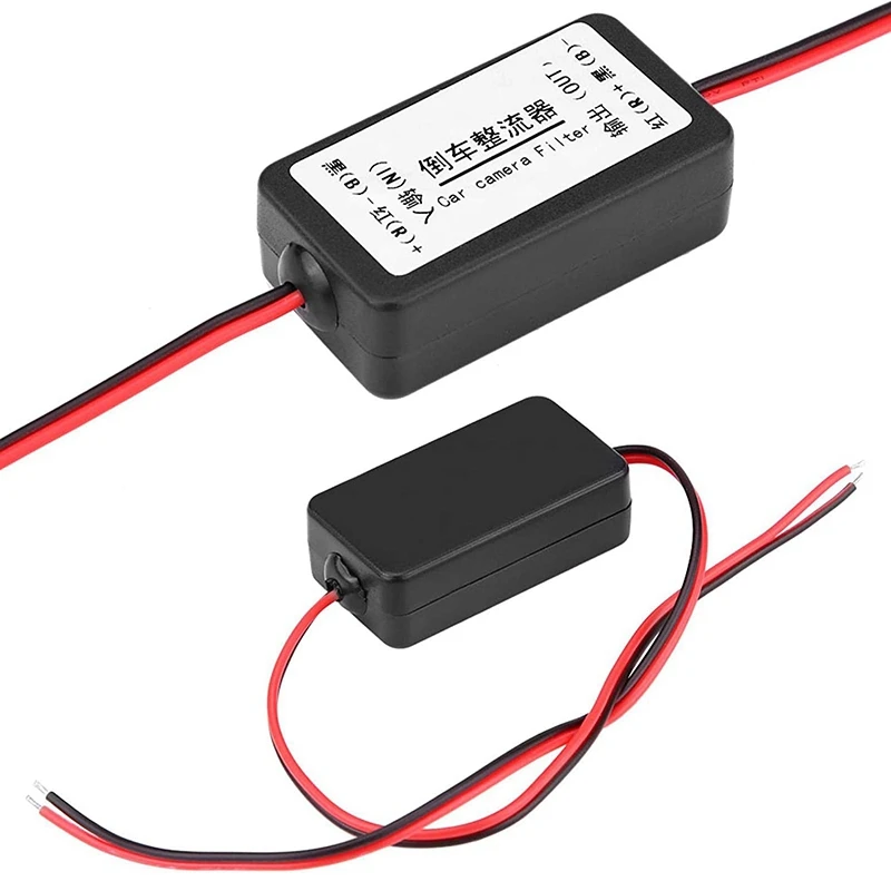 12V vista trasera de coche C&aacute;mara rectificador de filtro condensador conector para Vista trasera lente Anti-interferencia de lastre-5