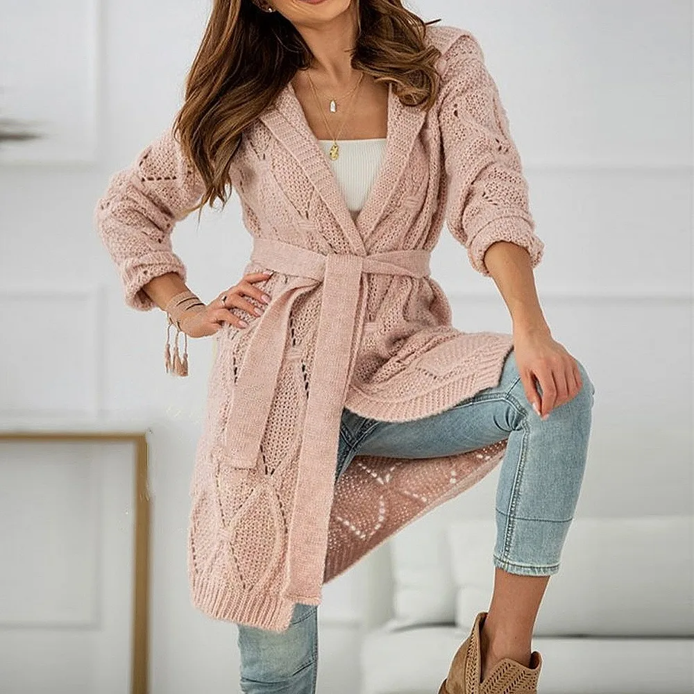 

Свитер женский трикотажный с капюшоном, 8 цветов