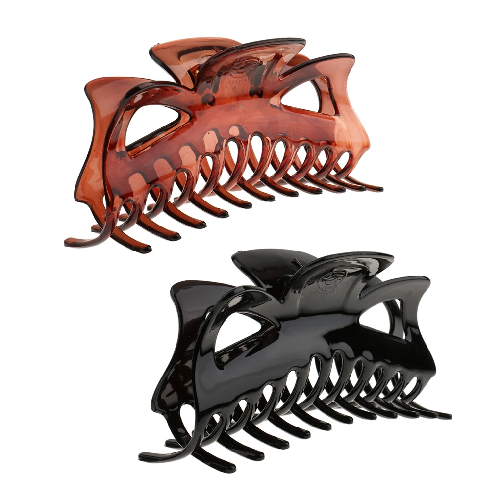 Большой зажим для волос из смолы когтей женский аксессуар коричневый| |