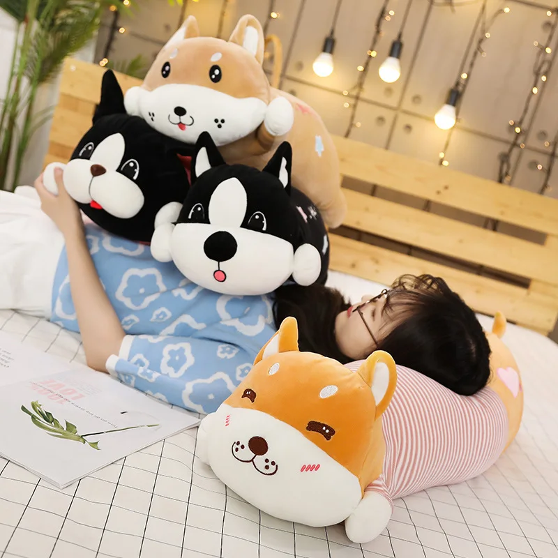 Online Peluche De Perro Lindo De Felpa Para Niños, Muñeco De Animales De Algodón, Kawaii Corgi Shiba Inu, Almohada Suave, Regalo De Cumpleaños