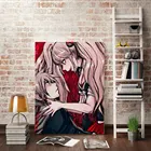 Японское аниме-постер манга Danganronpa искусство на холсте на стене для гостиной, длинные волосы, красота, цветная картина, украшение для спальни, дома