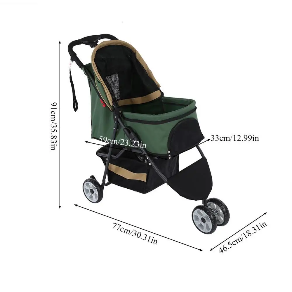 Уличная тележка для животных собак кошек переноска 3 колеса коляска домашних