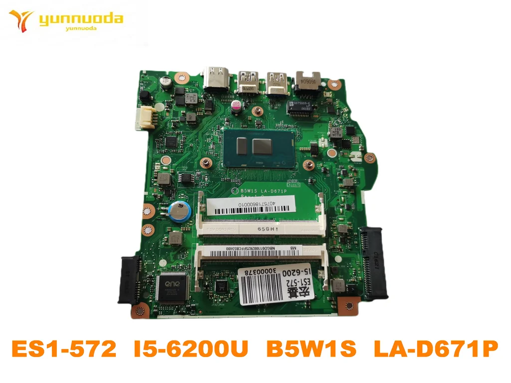 

Original for ACER ES1-572 Laptop motherboard ES1-572 I5-6200U B5W1S LA-D671P tested good free shipping