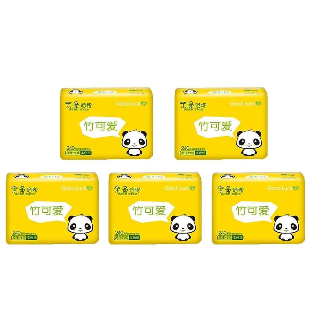 5 упаковок бамбуковой туалетной целлюлозы для перекачки бумаги мамы и ребенка papel