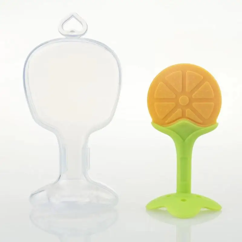 Mordedor de silicona para beb&eacute;, palo Molar de fruta, cuidado Dental para beb&eacute;, 1 ud.-5