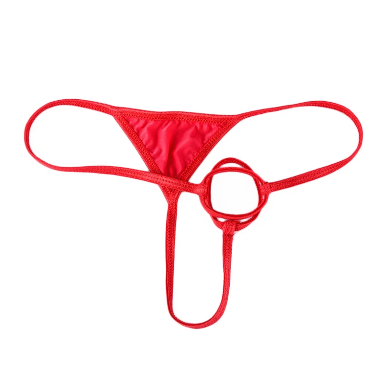 Charming G String Mens Lingerie Gay Pouch Hole Crotchless Open Butt Panties T-Back Thong Homme Sissy Underwear with Penis |