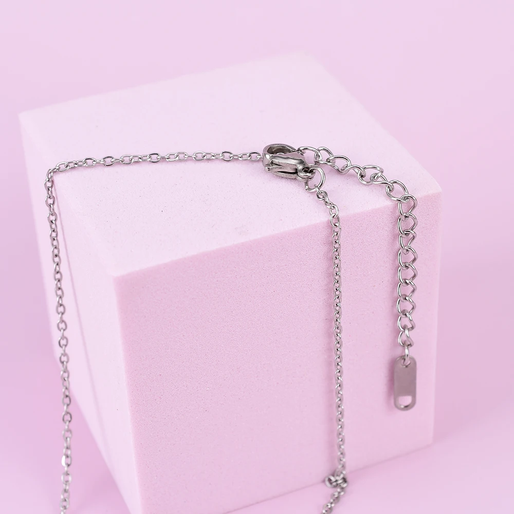 Цепочка с подвеской-крестом для женщин и девушек ожерелье из нержавеющей стали