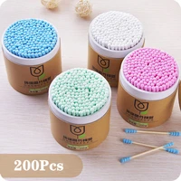 100200pcsbox bamboo baby cotton swab wood sticks soft cotton buds cleaning of ears tampons cotonete pampons health beauty