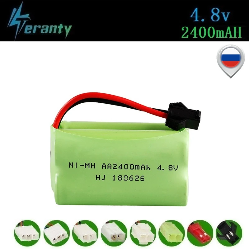 (T модель) 4 8 в 2400 мАч NiMH аккумулятор для радиоуправляемых игрушек автомобилей