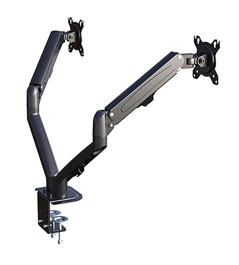 

New. G08-24 Dual Monitor Desktop Mount Bracket for 13 to 27-Inch LCD Screens Rotate & Tilt Adjust Two-Arm Desk Stand Support