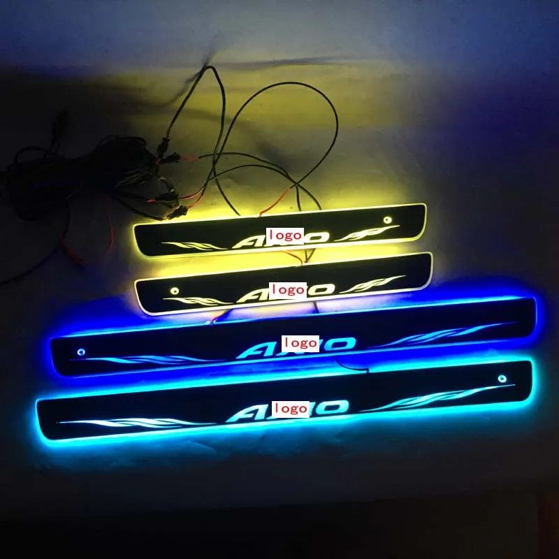 

4PCS Welcome Pedal Car Exterior Parts LED Door Sill Scuff Dynamic Streamer light For A.XIO