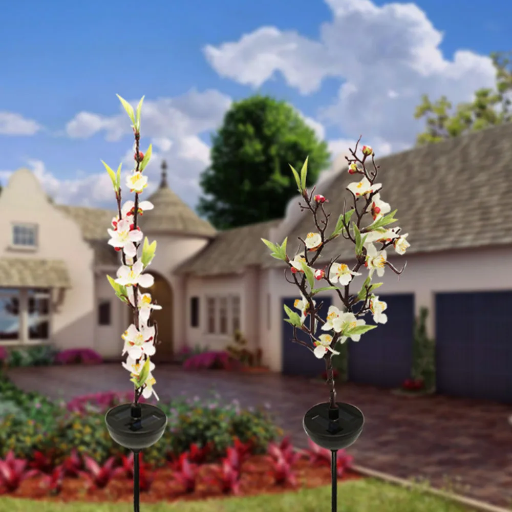 

1pc Outdoor Solar Lamp Decor Flower Lawn Lamp Delicate Flower Solar Light