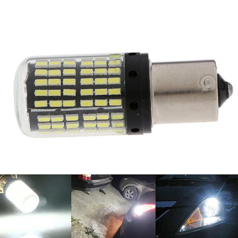 

1 шт. светильник воротный сигнал 3014 144smd CanBus S25 1156 BA15S P21W LED BAY15D BAU15S PY21W Lamp T20 LED 7440 W21W W21/5W светодиодные лампы