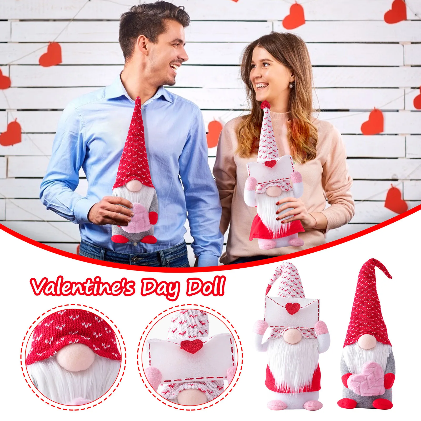 

Faceless Doll Valentine's Day Decorations Bedroom Room Desktop Decoration Standing Post Home Party Decorations Kids ToysD4