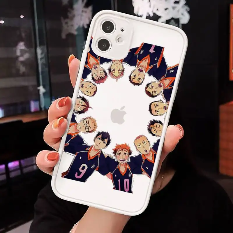 

Anime Haikyuu Hinata attacks Phone Cases matte transparent For iphone 7 8 11 12 plus mini x xs xr pro max cover
