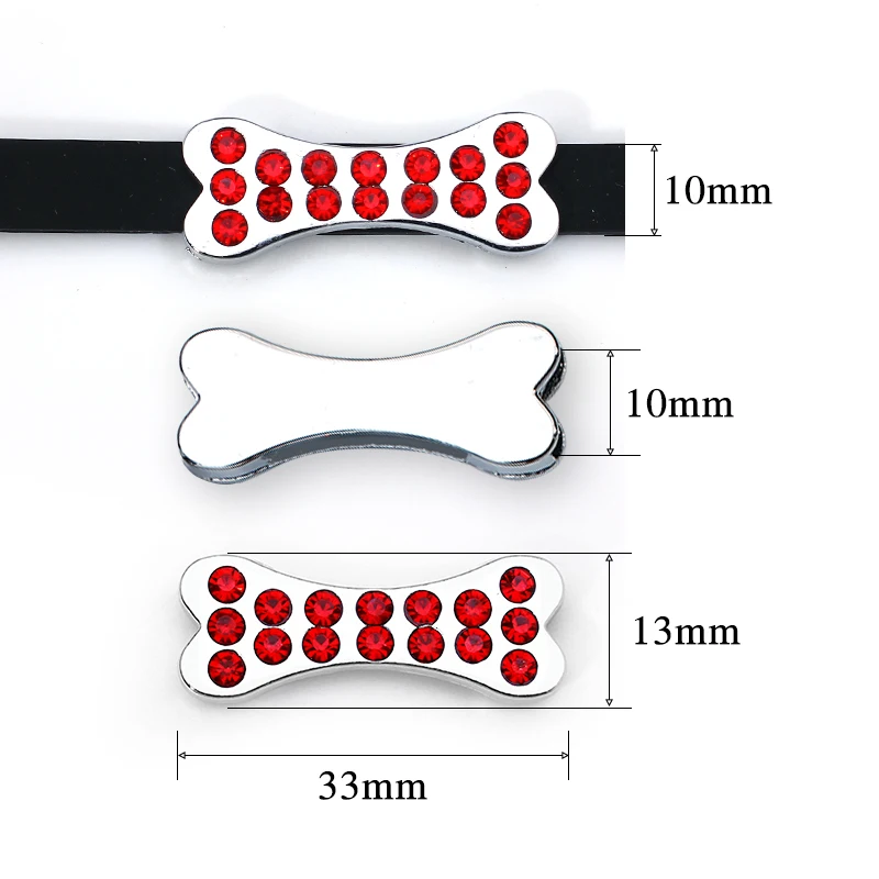 Слайдер шармы в подарок Прозрачный Стразы Собака 10 шт. внутренний диаметр мм