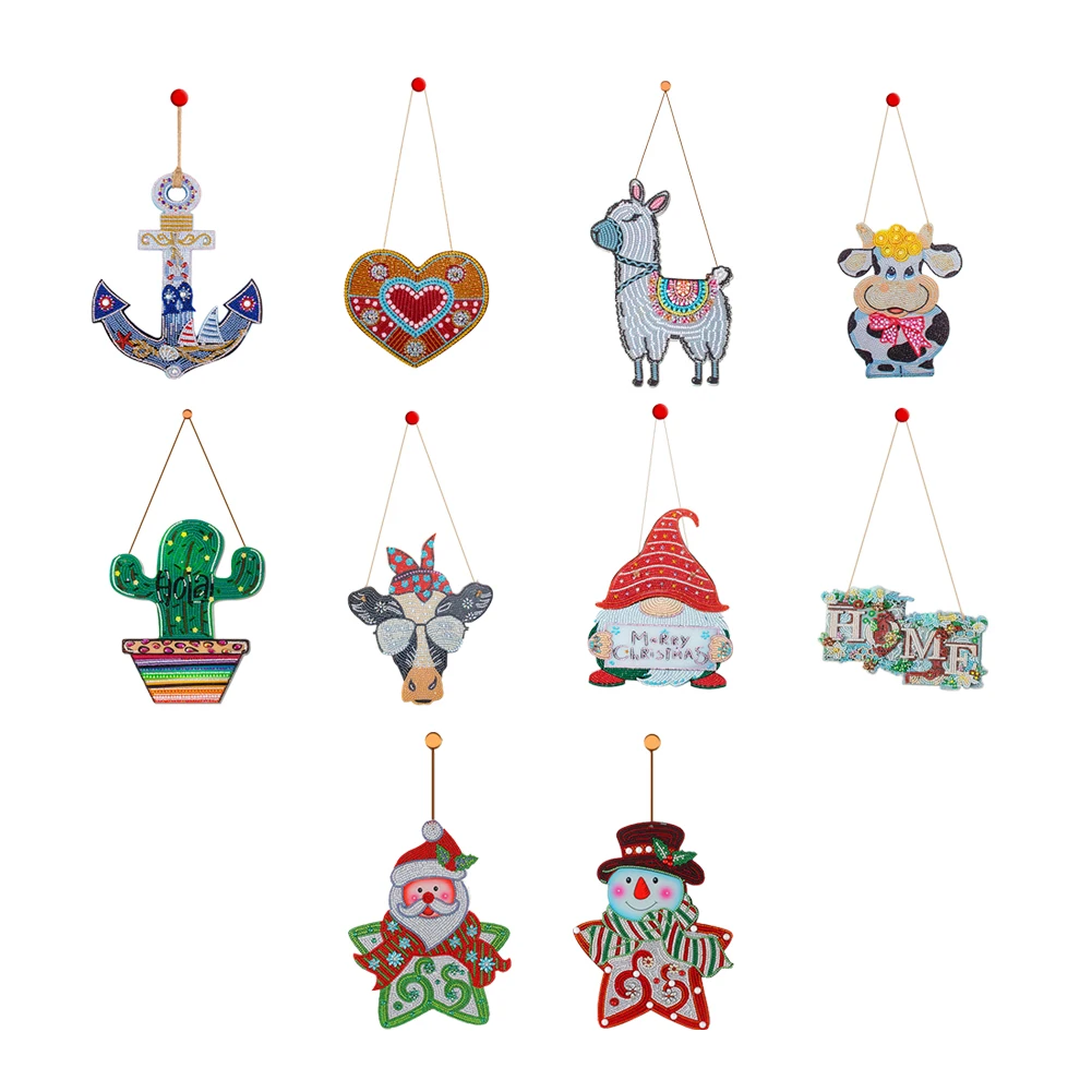 

DIY Diamond Painting Rhinestone Wall Hanging Pendant Crafts Decoration Gift Diamond Painting Creative Window Door Pendant