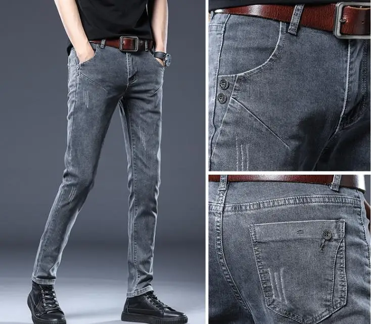 

2021 Business Trousers Jeans for men Wide leg oversize Men's pants baggy Jean cargo denim overalls