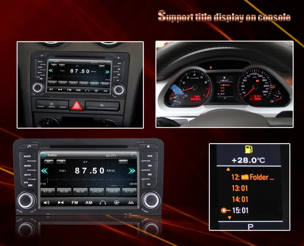 Goede Eunavi 2 Din Auto Dvd-speler Voor Audi A3 S3 RS3 Met 3G Usb Gps Bt Ipod Fm Rds Subwoofer Met Auto Radio Gps-navigatie Gratis Kaarten