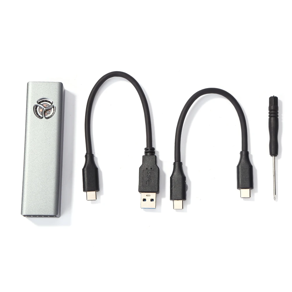 

Portable M2 SSD Case NVME Enclosure Built-in cooling fan M.2 to USB Type C 3.1 Adapter for NGFF PCIE M Key/B&M Key Disk Box