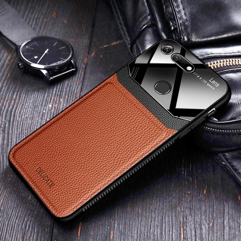 Чехол I coque чехол для HuaWei Honor View V20 V10 на кожаном стекле силиконовый ударопрочный