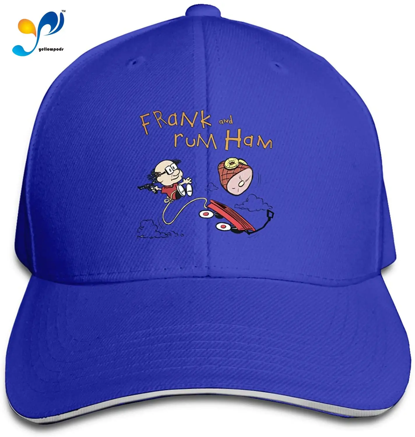 

Rum Ham Frank Hip Hop Baseball Cap Golf Trucker Baseball Cap Adjustable Peak Sandwich Hat