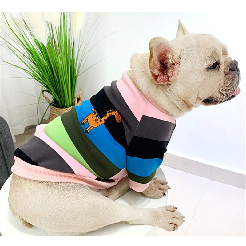 

Colorful Dog Puppy Dog Hoodie Pomeranian Yorkshire Poodle Bichon Schnauzer Pug Clothes French Bulldog Corgi Costume Pet Outfit