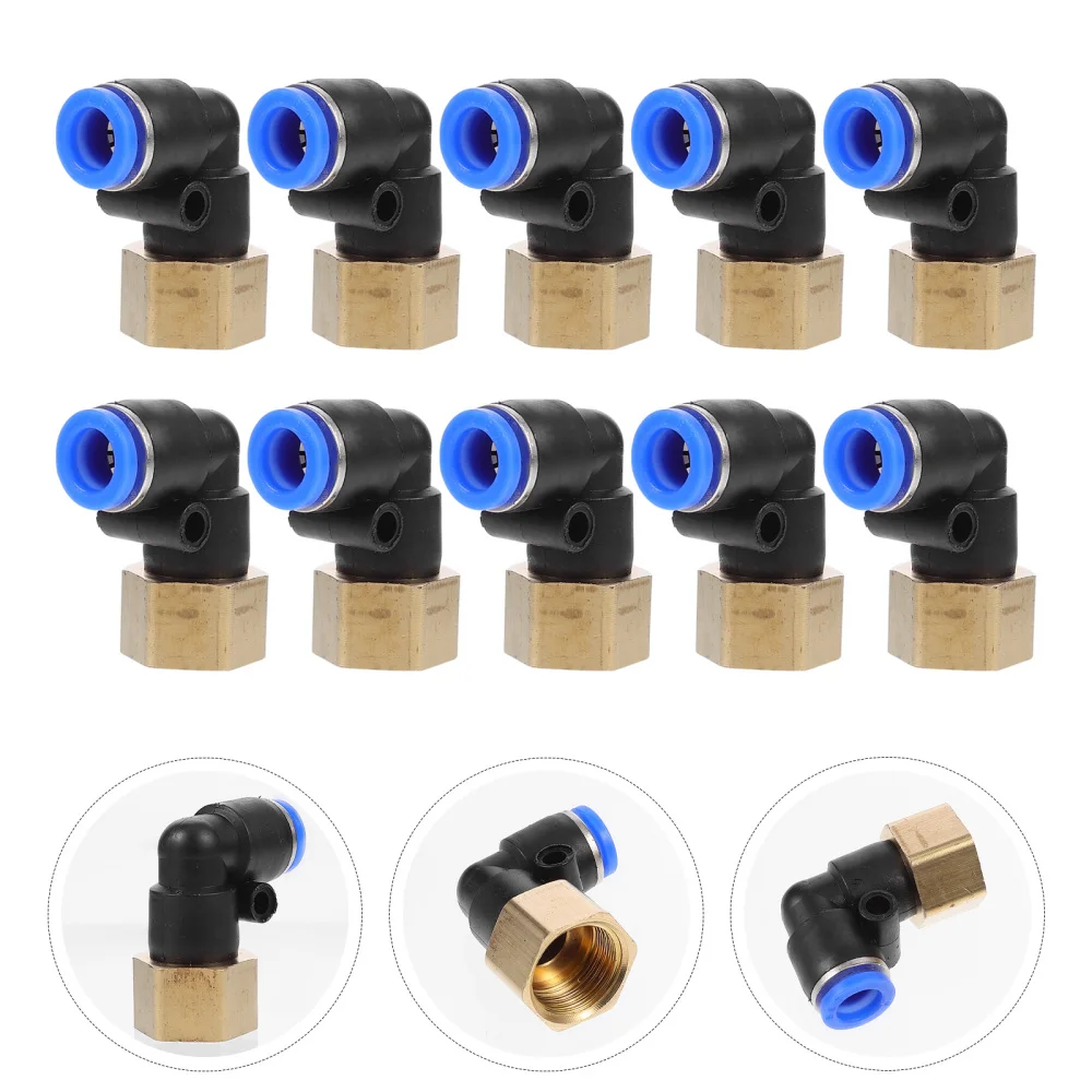 

10pcs Pneumatic Quick Fittings Connectors Pneumatic Air Push Fit Lock Fitting